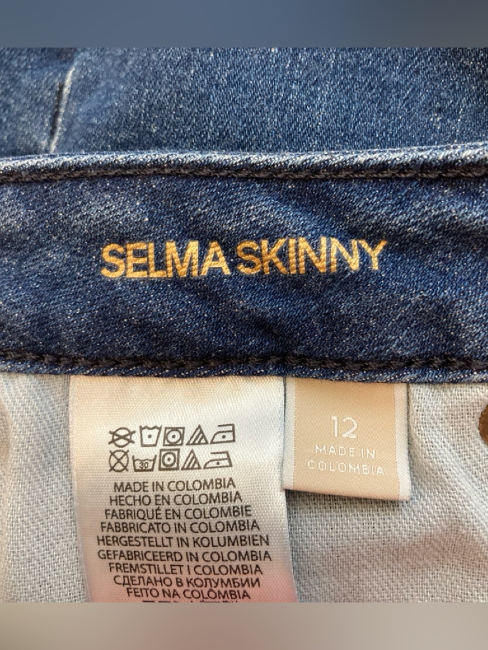 Michael Kors Selma Skinny Jeans Women’s Size 12 Denim Blue Stretch - Picture 11 of 13